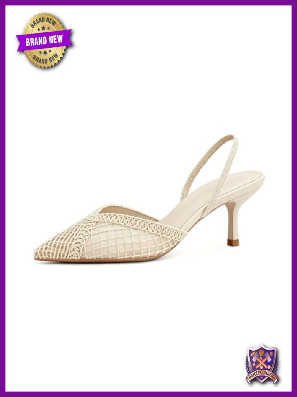 Woven Kitten Heel Mule Pumps Beaded Stiletto Dress Sandals Wedding